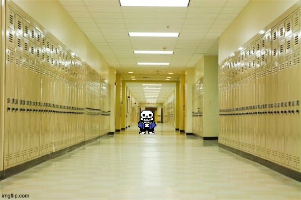 High school hallway  | image tagged in high school hallway | made w/ Imgflip meme maker