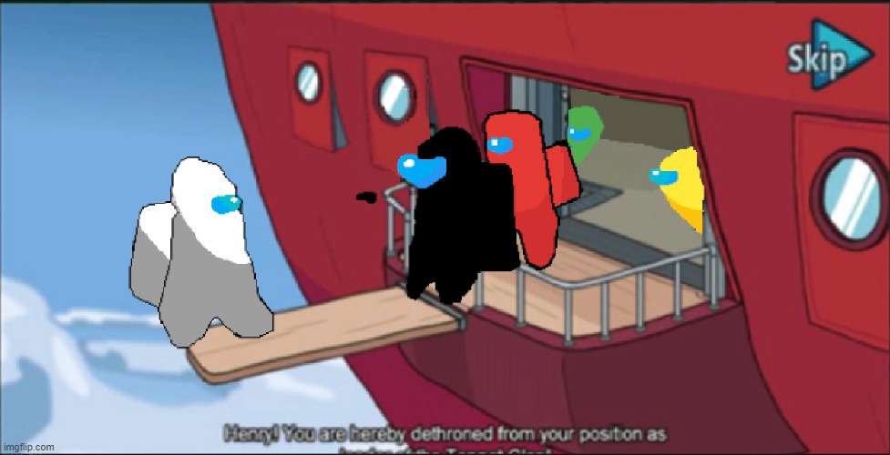 LMAO | image tagged in henry stickmin,among us,airship | made w/ Imgflip meme maker