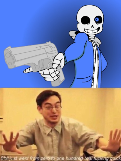 sans respects the second amendment | image tagged in memes,funny,sans,undertale,guns | made w/ Imgflip meme maker