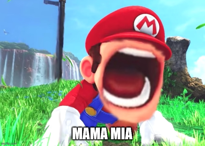 Mario screaming | MAMA MIA | image tagged in mario screaming | made w/ Imgflip meme maker