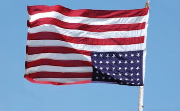US Flag in Distress Blank Meme Template
