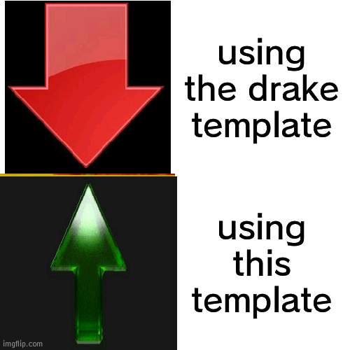 Drake Hotline Bling | using the drake template; using this template | image tagged in memes,upvotes,downvotes | made w/ Imgflip meme maker