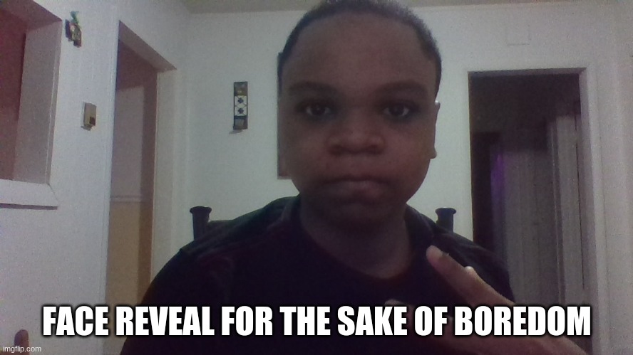FACE REVEAL FOR THE SAKE OF BOREDOM | image tagged in boredom | made w/ Imgflip meme maker