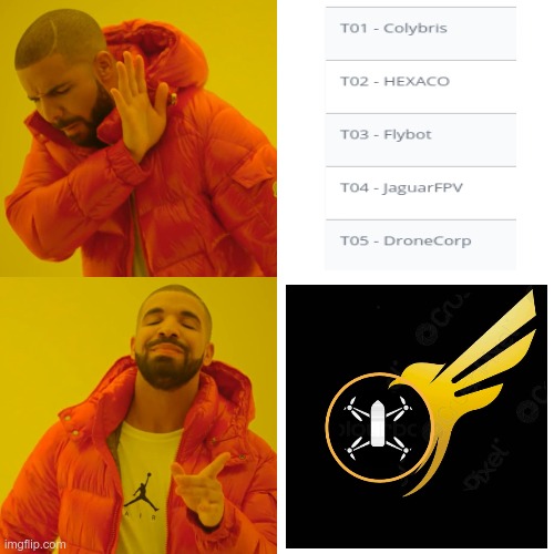 Falcon drone | image tagged in memes,drake hotline bling | made w/ Imgflip meme maker