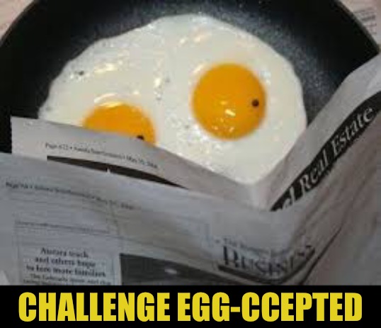 CHALLENGE EGG-CCEPTED | made w/ Imgflip meme maker