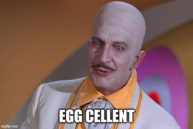 Egghead | EGG CELLENT | image tagged in egghead | made w/ Imgflip meme maker