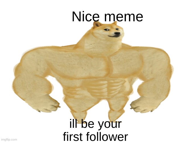 Nice meme ill be your first follower | made w/ Imgflip meme maker