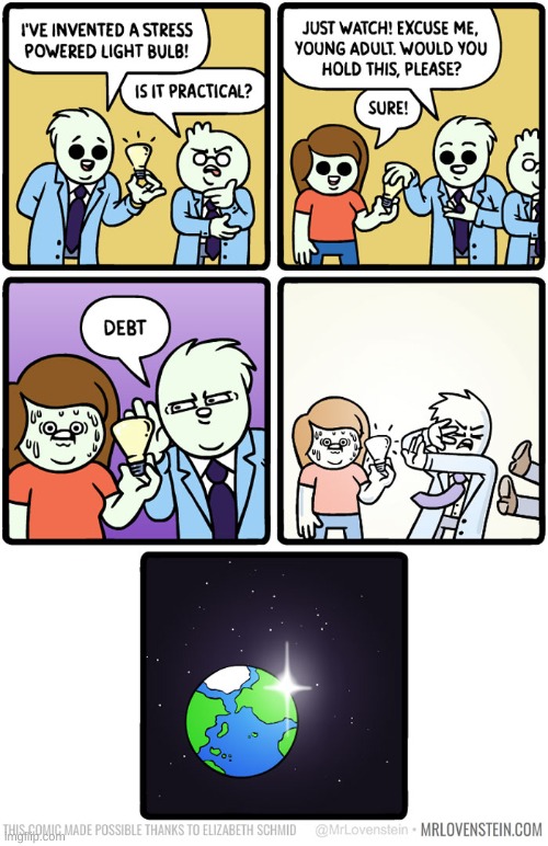 debt | image tagged in bhkw | made w/ Imgflip meme maker