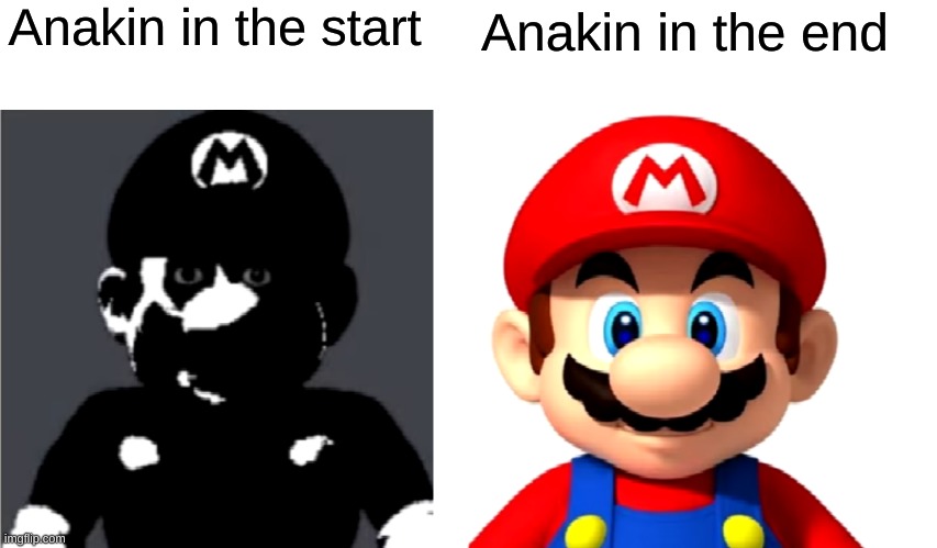 Anakin in the start Anakin in the end | made w/ Imgflip meme maker