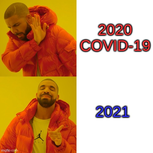 2020 vs 2021 | 2020
COVID-19; 2021 | image tagged in memes,drake hotline bling,2020,2021,funny,funny memes | made w/ Imgflip meme maker