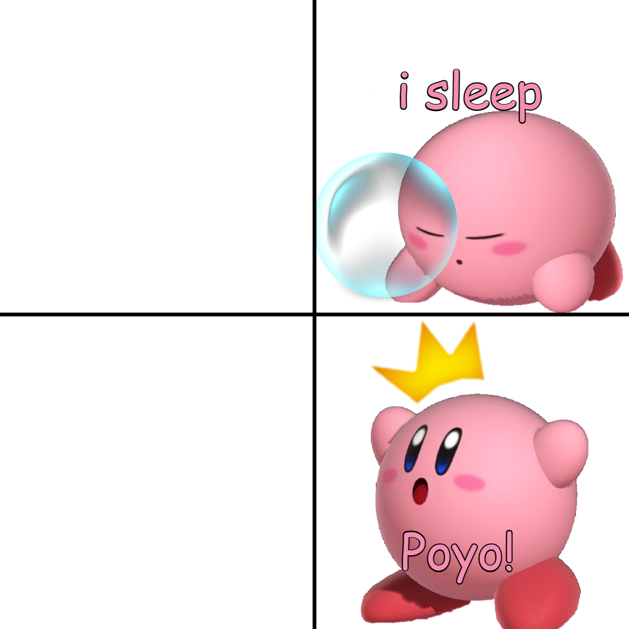 Kirby I Sleep Real Shit? Blank Meme Template
