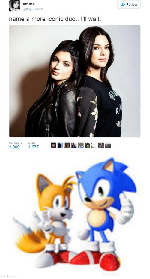 LOL memes#10 | image tagged in name a more iconic duo,sonic and tails agree | made w/ Imgflip meme maker