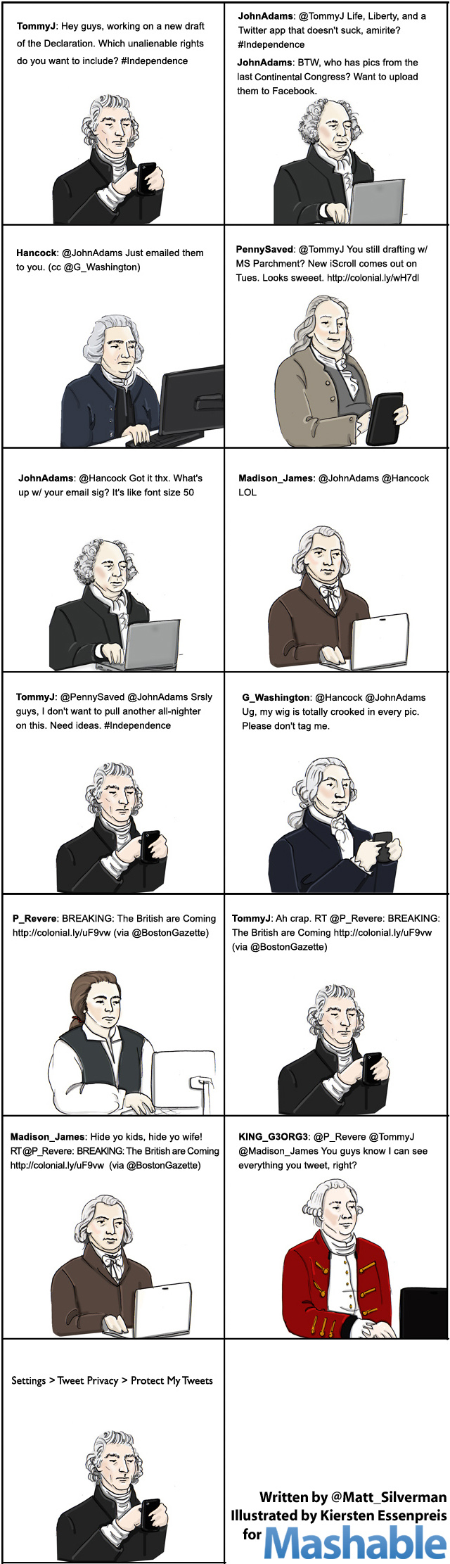 Founding Fathers tweets Blank Meme Template