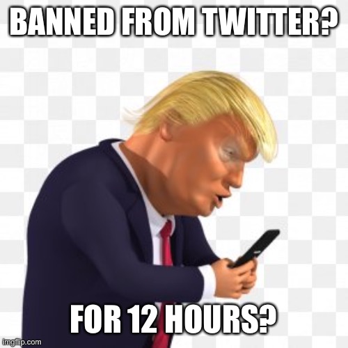 BANNED FROM TWITTER? FOR 12 HOURS? | made w/ Imgflip meme maker