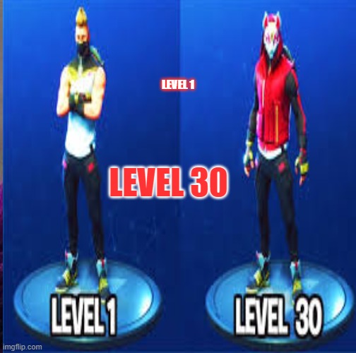 wow | LEVEL 1; LEVEL 30 | image tagged in deal with it | made w/ Imgflip meme maker