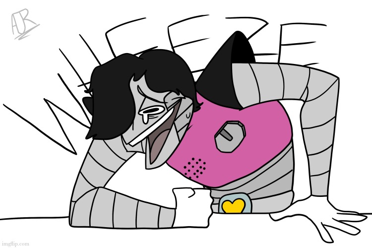 Mettaton wheeze | image tagged in mettaton wheeze | made w/ Imgflip meme maker