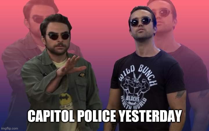 CAPITOL POLICE YESTERDAY | image tagged in maga,capitol hill | made w/ Imgflip meme maker