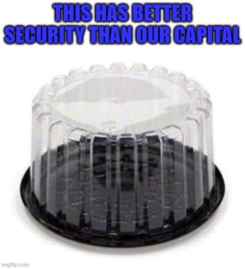 These things are almost impenetrable! | THIS HAS BETTER SECURITY THAN OUR CAPITAL | image tagged in capital,security,politics,memes,unpenetrable | made w/ Imgflip meme maker