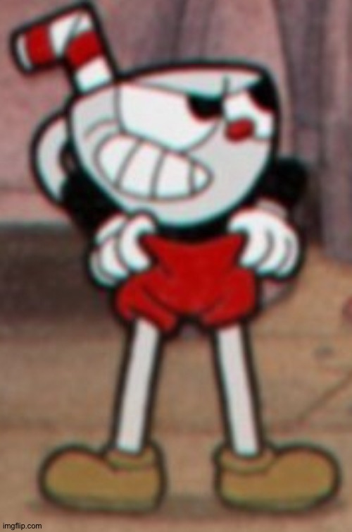 Cuphead pulling his pants  | image tagged in cuphead pulling his pants | made w/ Imgflip meme maker
