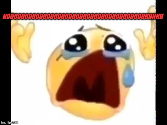 cursed crying emoji | NOOOOOOOOOOOOOOOOOOOOOOOOOOOOOOOOOOOOOOHHHHH | image tagged in cursed crying emoji | made w/ Imgflip meme maker