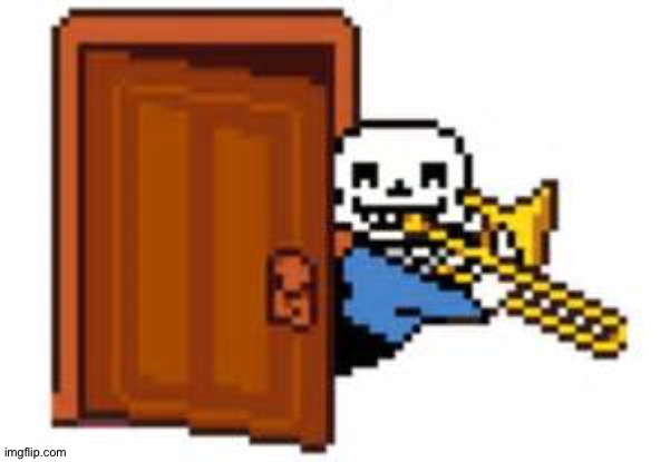 Sans Playing The Trombone | image tagged in sans playing the trombone | made w/ Imgflip meme maker