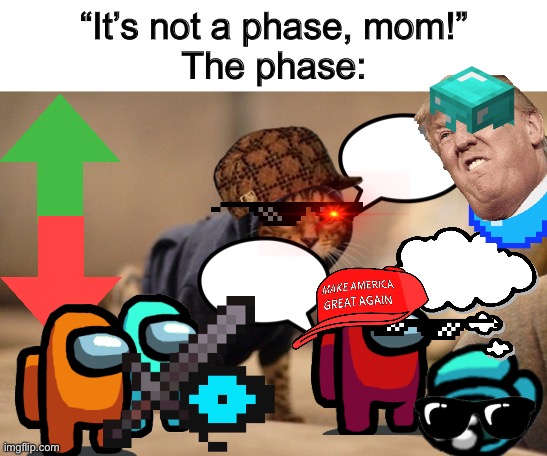 So the phase is just spamming transparent images |  “It’s not a phase, mom!”
The phase: | image tagged in memes,hoody cat | made w/ Imgflip meme maker