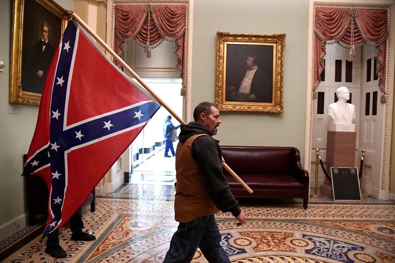 Jan. 6 2021 Confederate flag Blank Meme Template