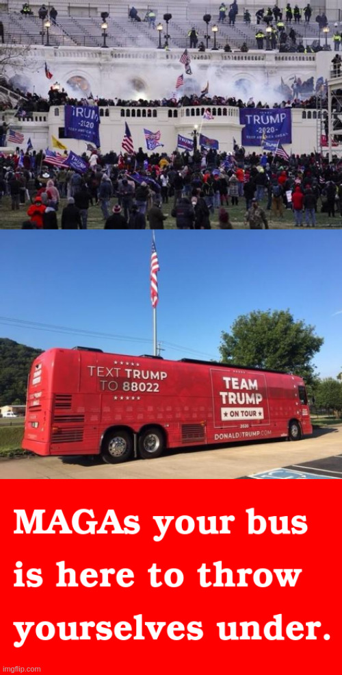 MAGAs under the bus | image tagged in donald trump | made w/ Imgflip meme maker