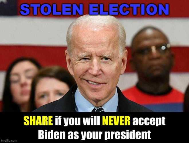 Never Biden | STOLEN ELECTION | image tagged in never biden | made w/ Imgflip meme maker