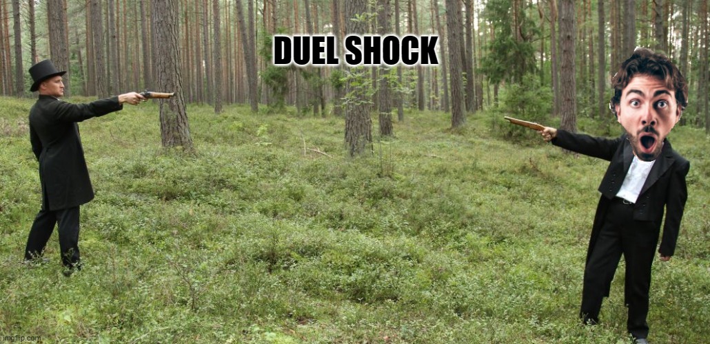 Duel Shock | DUEL SHOCK | image tagged in duel shock,dual shock,playstation | made w/ Imgflip meme maker