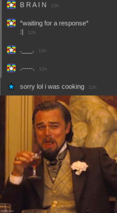 F O O D | image tagged in memes,laughing leo | made w/ Imgflip meme maker