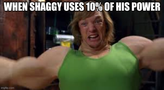 WHEN SHAGGY USES 10% OF HIS POWER | image tagged in funny | made w/ Imgflip meme maker