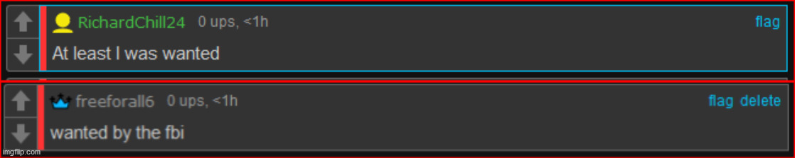 gottem (yes we had a retarded comment string, thats why i had to snip both and put them together) | made w/ Imgflip meme maker