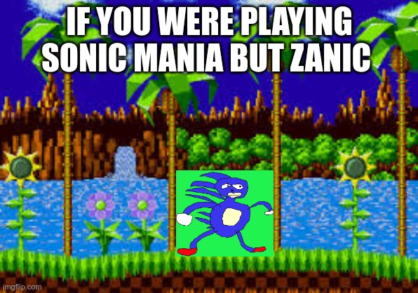  IF YOU WERE PLAYING SONIC MANIA BUT ZANIC | made w/ Imgflip meme maker