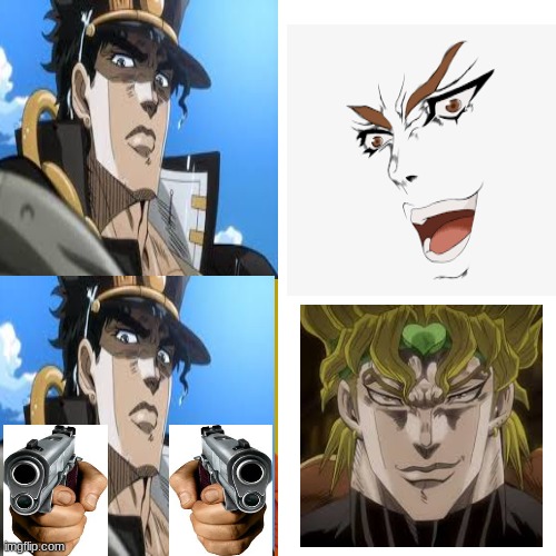 american jotaro | image tagged in gun | made w/ Imgflip meme maker