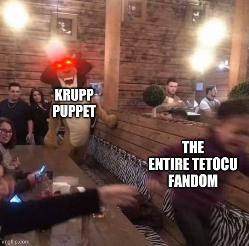 Captain Underpants | KRUPP PUPPET; THE ENTIRE TETOCU FANDOM | image tagged in madagascar and boy | made w/ Imgflip meme maker