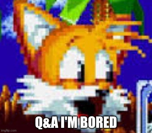 tails pog | Q&A I'M BORED | image tagged in tails pog,memes | made w/ Imgflip meme maker