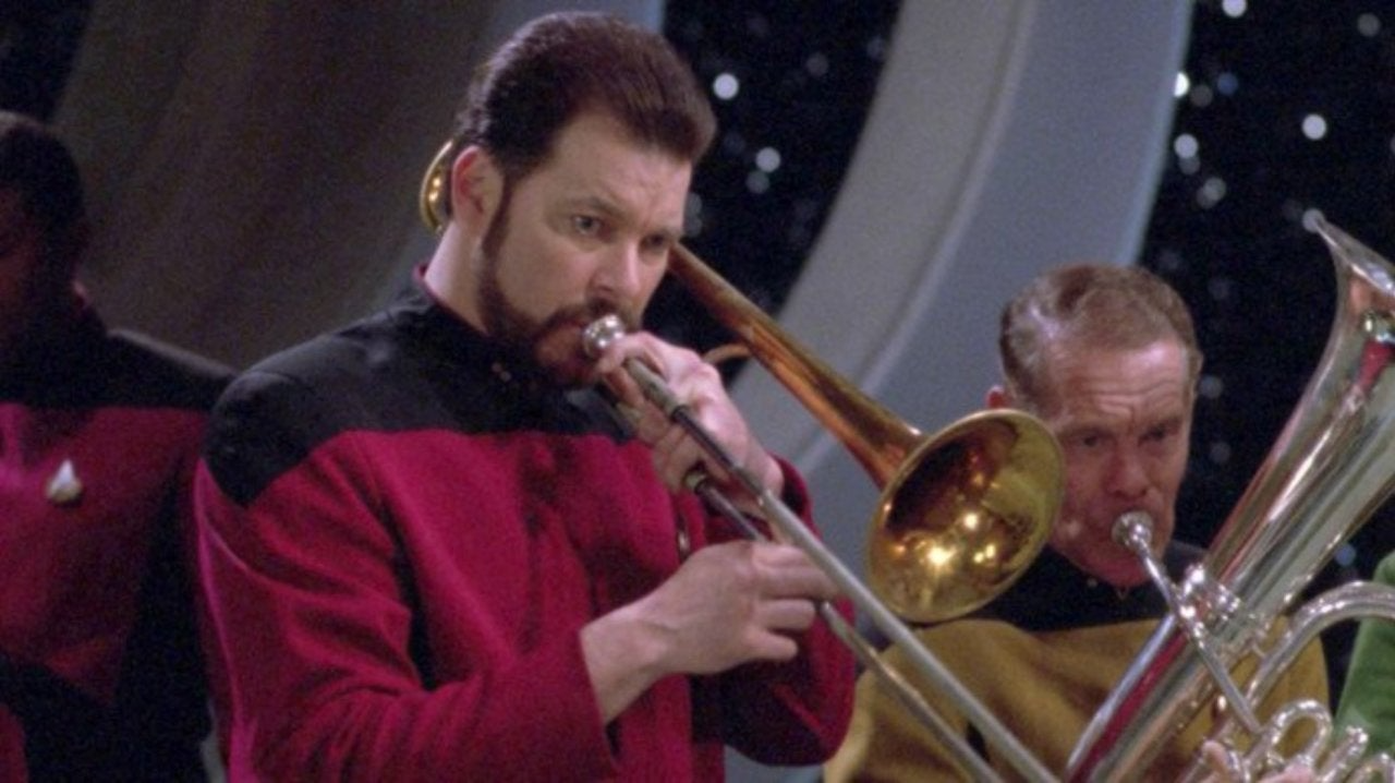 High Quality Riker Trombone Blank Meme Template