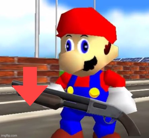 SMG4 Shotgun Mario | image tagged in smg4 shotgun mario | made w/ Imgflip meme maker