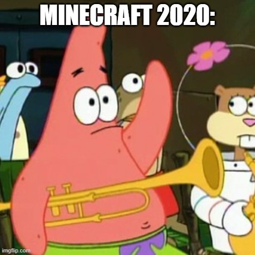 No Patrick Meme | MINECRAFT 2020: | image tagged in memes,no patrick | made w/ Imgflip meme maker