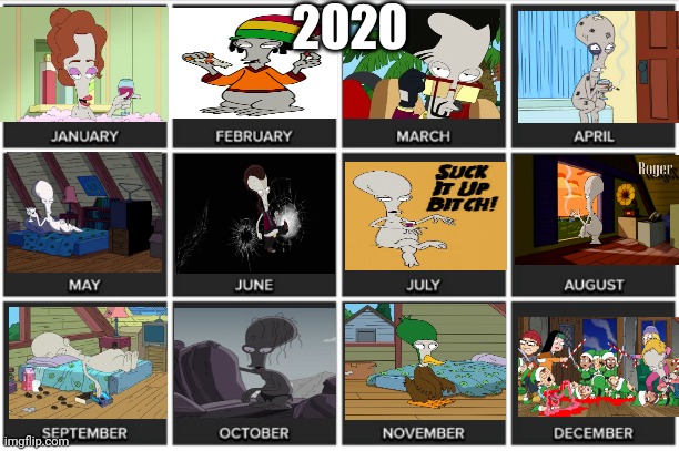 Relatable 2020 | 2020 | image tagged in american dad,roger,2020 | made w/ Imgflip meme maker