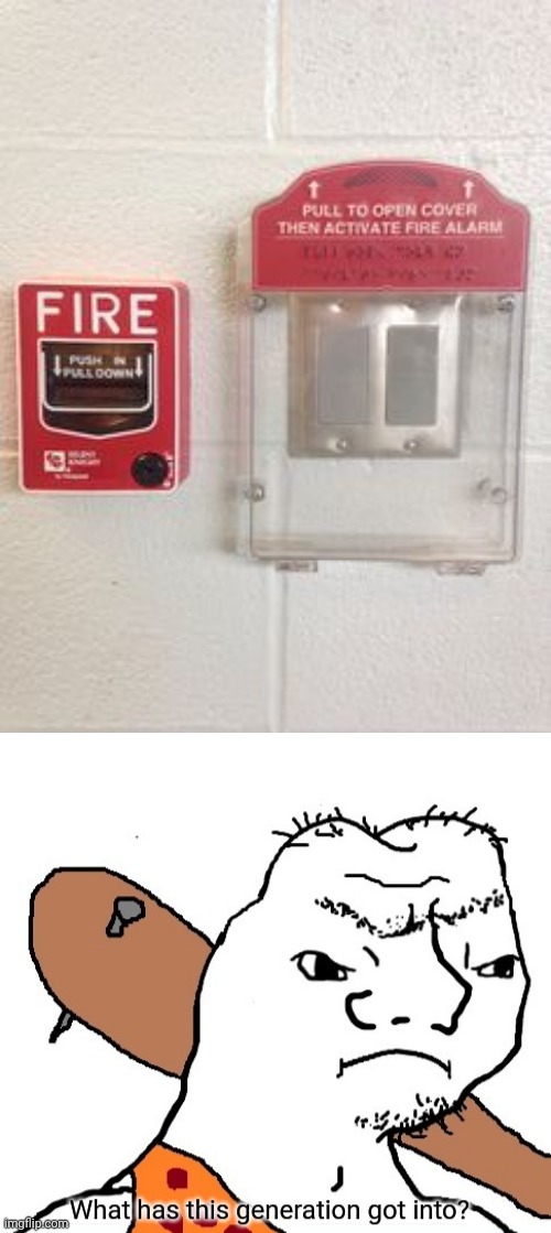 Fire alarm | image tagged in what has this generation got into,fire alarm,memes,meme,you had one job,fails | made w/ Imgflip meme maker