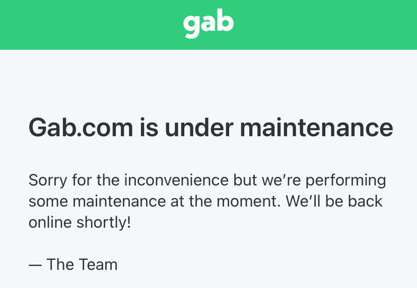 High Quality Gab under maintenance Blank Meme Template