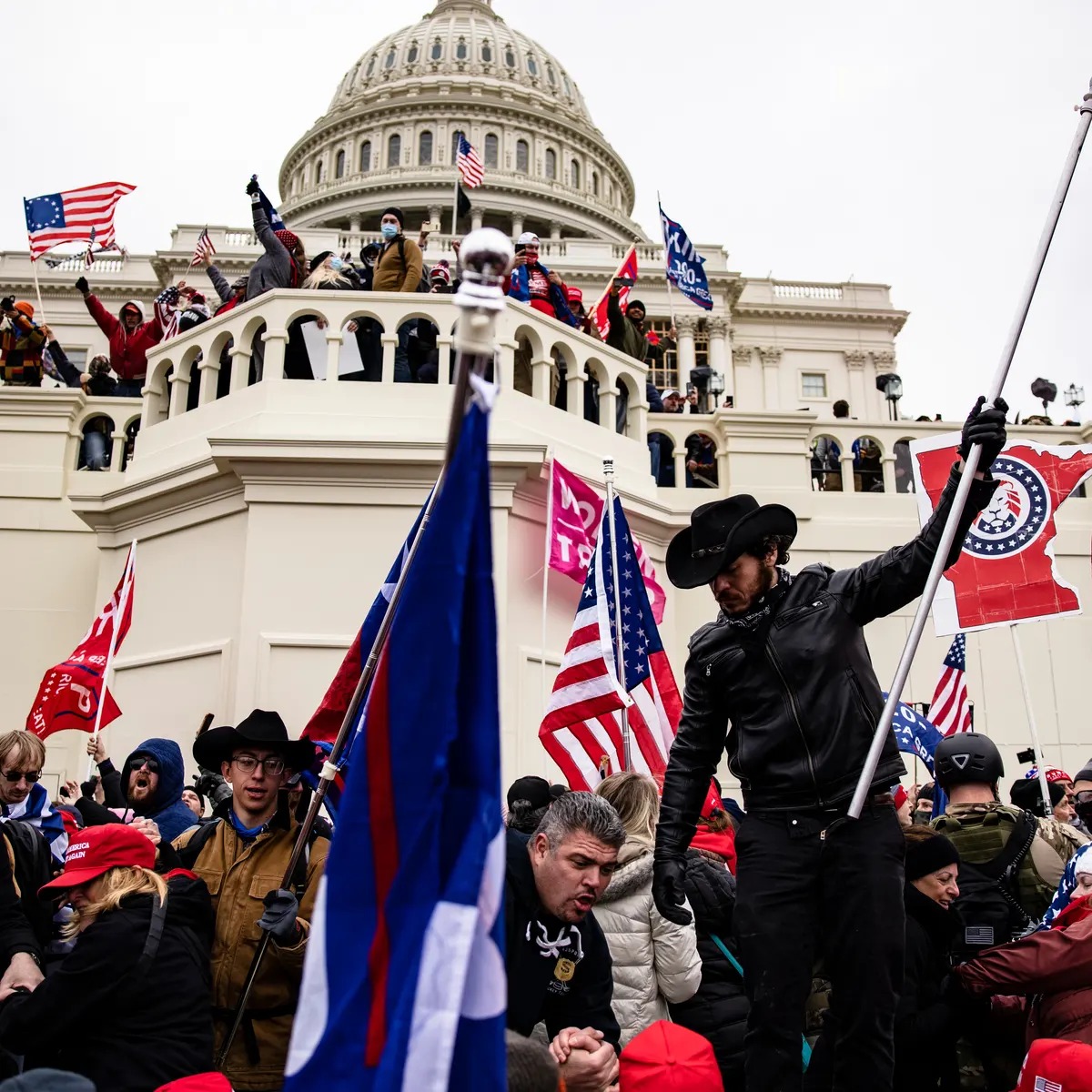 Trump supporters storming Capitol Blank Meme Template