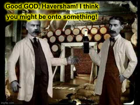 Brilliant! | Good GOD, Haversham! I think
you might be onto something! | image tagged in brilliant | made w/ Imgflip meme maker