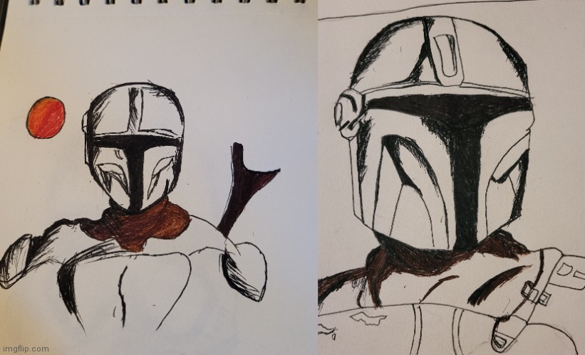 The mandalorian last year vs now | image tagged in star wars | made w/ Imgflip meme maker