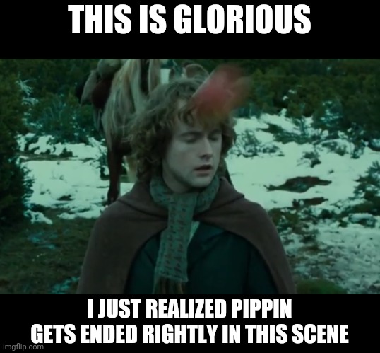 As both an LOTR nerd and a swordsman-wannabe, this is a dream come true | THIS IS GLORIOUS; I JUST REALIZED PIPPIN GETS ENDED RIGHTLY IN THIS SCENE | image tagged in swords,pommels,end him rightly,lord of the rings,pippin | made w/ Imgflip meme maker