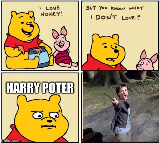 star wars | HARRY POTER | image tagged in serious winnie the pooh | made w/ Imgflip meme maker