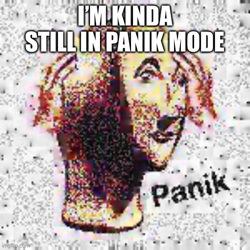 Well.. it’s that, I don’t like change or people leaving.. | I’M KINDA STILL IN PANIK MODE | image tagged in panik deep fried | made w/ Imgflip meme maker