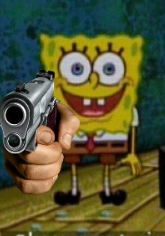 SpongeBob holding a gun Blank Template - Imgflip